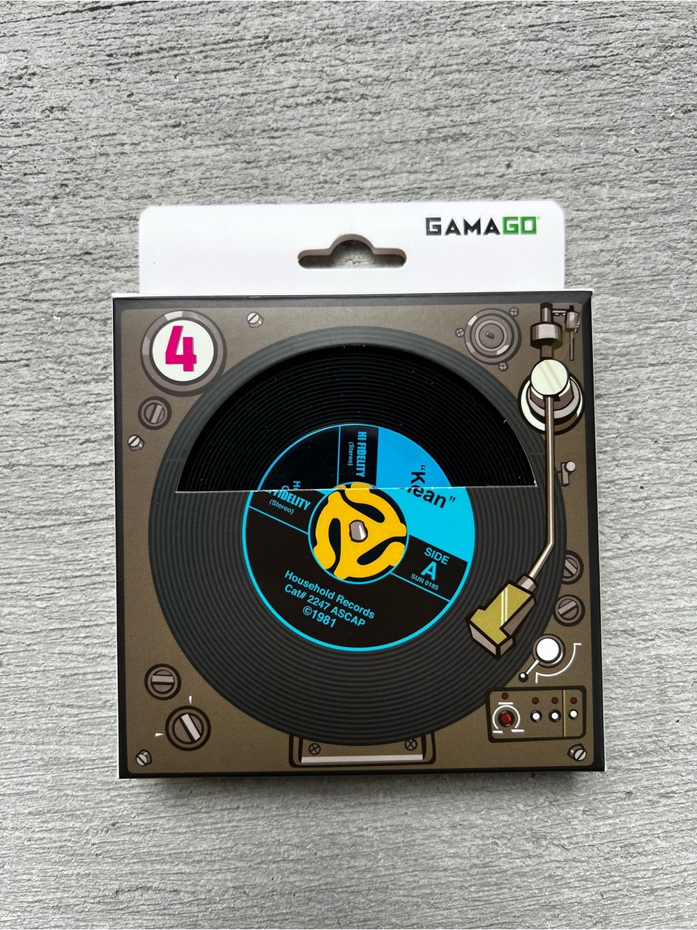 Vinyl Turntable Coaster Set